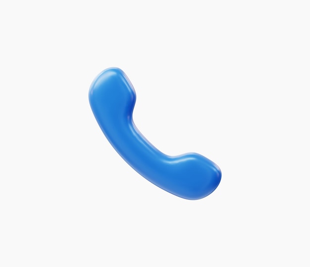 3d realistic phone call icon vector illustration