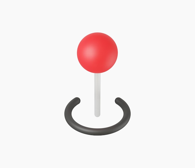 3d realistic pin location icon vector illustration