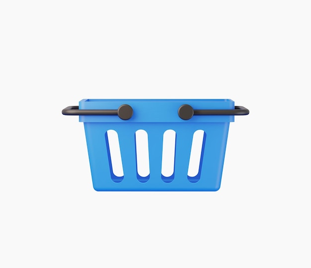 3d Realistic Shopping basket vector Illustration