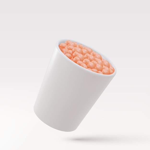 3d realistic snacks disposable cup