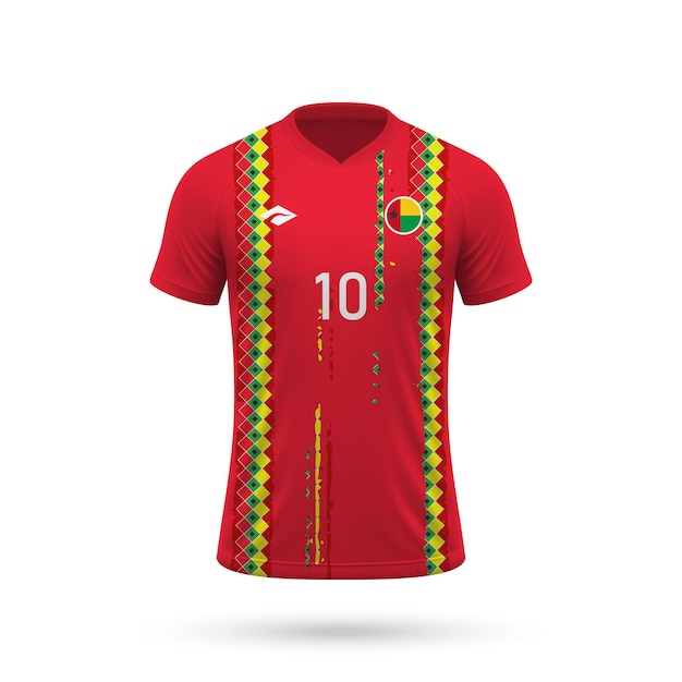 3d realistic soccer jersey guineabissau national team 2024