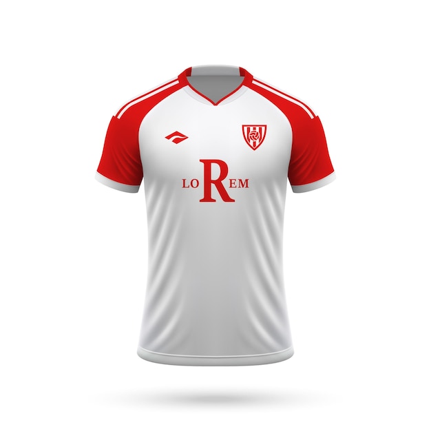 Kit da calcio modello maglia maglia da calcio realistico 3d 2023