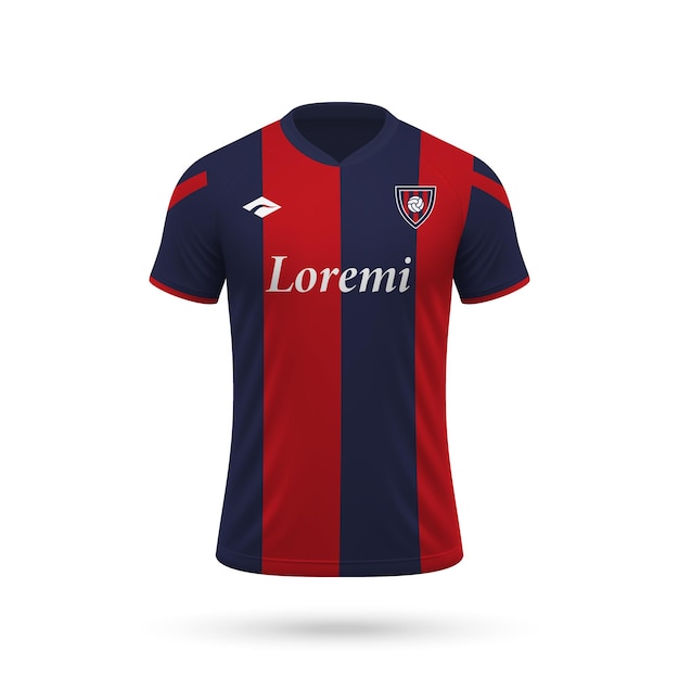 Vettore kit da calcio modello maglia maglia da calcio realistico 3d 2023