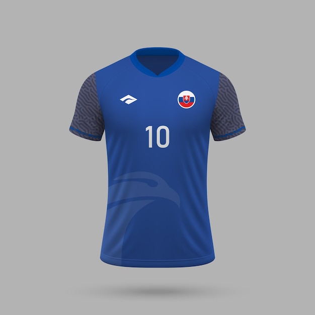 ベクトル スロバキア リアルなサッカーのジャージ スロバチア代表チーム 2024