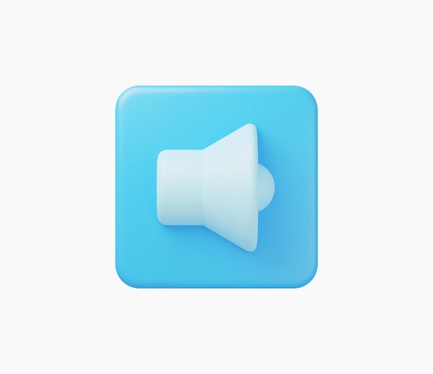 3d Realistic Sound Icon vector illustration