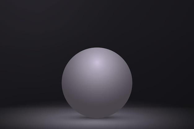 Vector 3d realistic sphere on black background