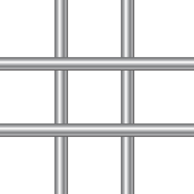 Vector 3d realistic steel prison bars.