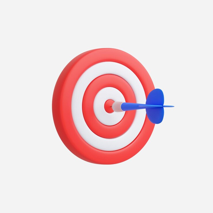 Vector 3d realistic target icon vector illustration