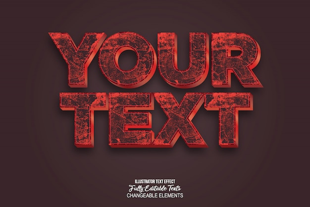 3D Realistic Text Effect Style