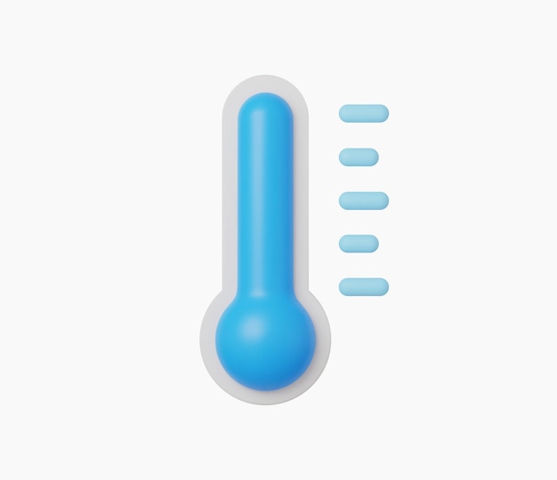3d realistic thermometer vector illustration