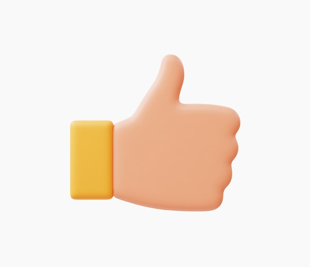 Vector 3d realistic thumbs up hand vector illustration