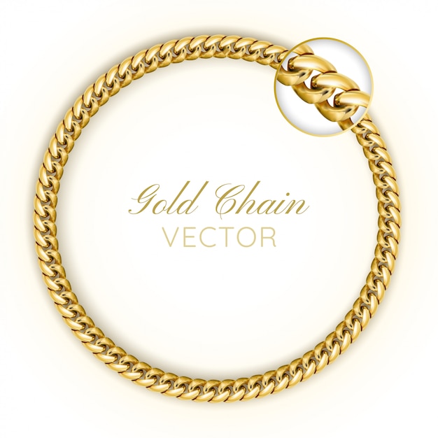 Vector 3d realistic vector gold chain