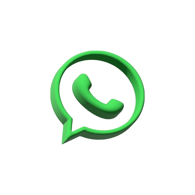 Vettore illustrazione realistica del vettore whatsapp 3d