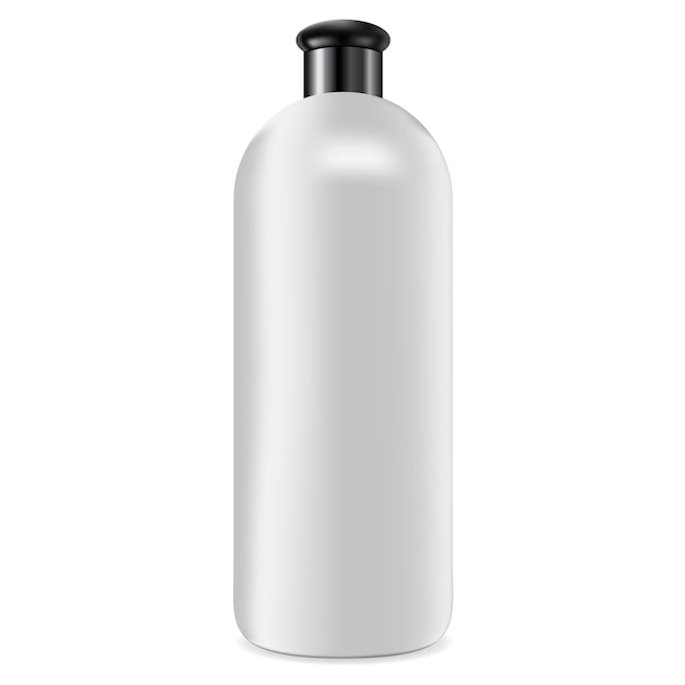 3d realistic White plastic or metal Bottle