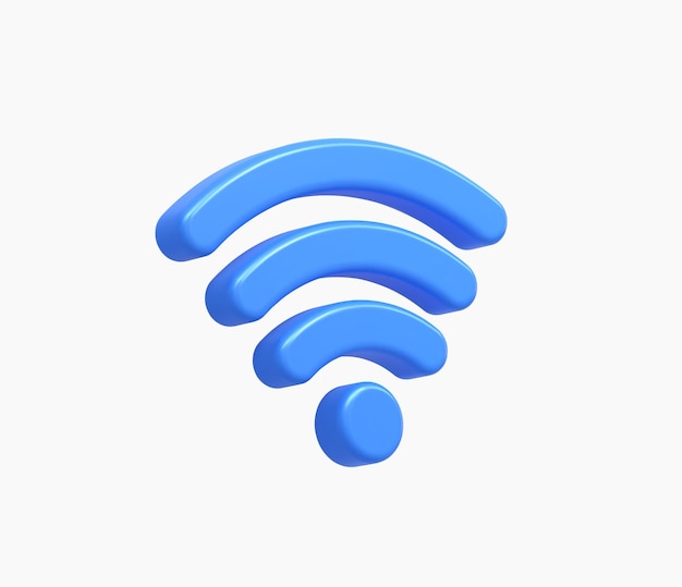 Vector 3d realistic wireless network vector illustration