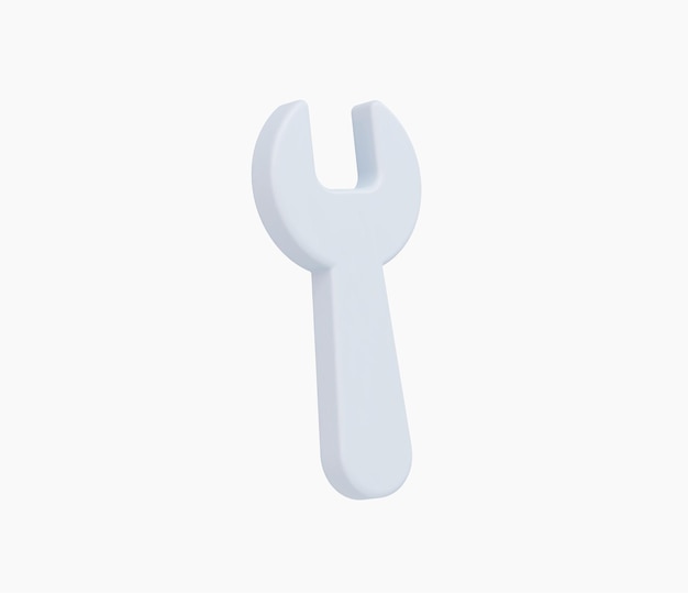 Vector 3d realistic wrench icon vector illustration