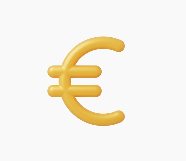 Vector 3d-realistische euro geld pictogram vectorillustratie