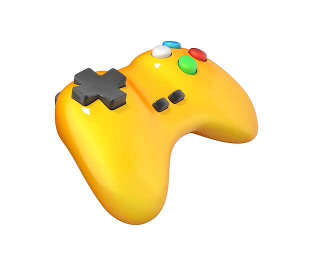 3d-realistische gamepad draadloze controller geïsoleerd op witte achtergrond computer gaming 3d vector icon