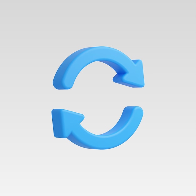 3d Realistische illustratie van de pijlvector van Recycle