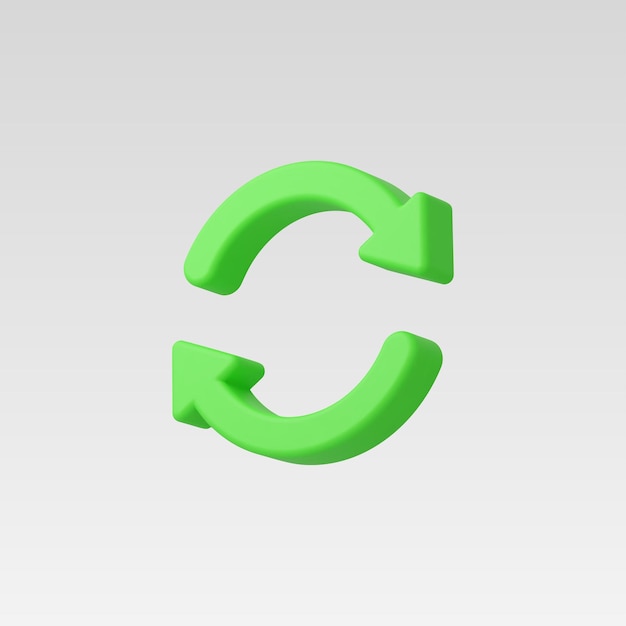 3d Realistische illustratie van de pijlvector van Recycle