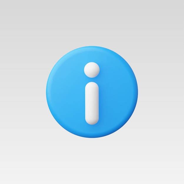 3d Realistische informatie Icon vector illustratie