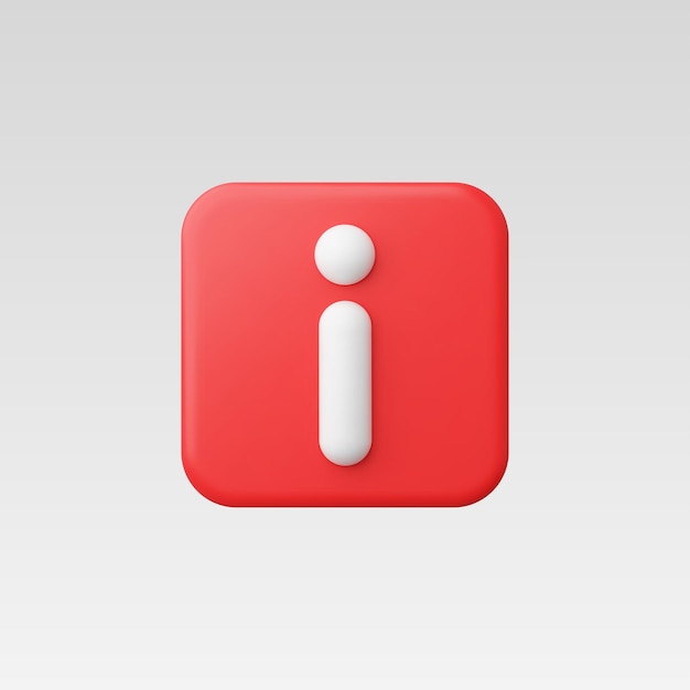 3d Realistische informatie Icon vector illustratie