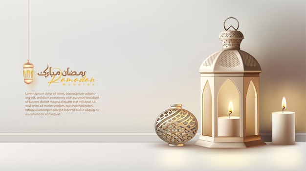 3d realistische islamitische achtergrond voor Ramadan Eid Mubarak Islamitisch Nieuwjaar en Islamitische feestdag Event
