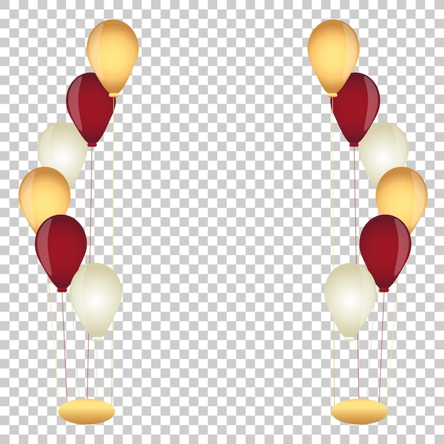 3d realistische kleurrijke ballon vakantie illustratie van vliegende glanzende ballon geïsoleerd op witte achtergrond vectorillustratie
