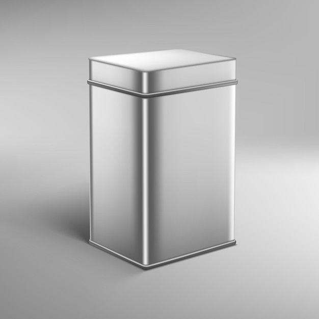 3D rechthoekige aluminium metalen doos verpakking