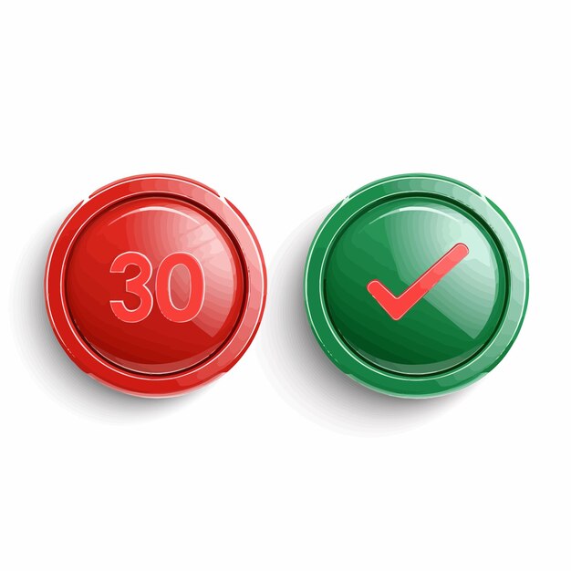 3d_Red_and_green_yes_no_buttons_icon_cartoon