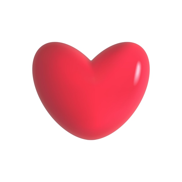 3d red heart realistic vector illustration valentines day love symbol medical shape icon