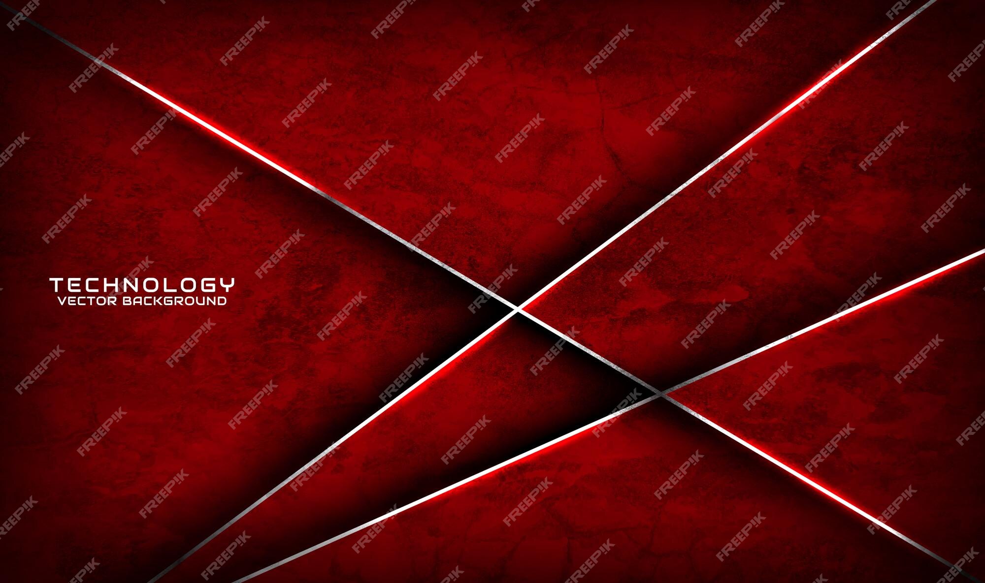 Premium Vector | 3d red rough grunge techno abstract background overlap  layer on dark with silver lines decoration