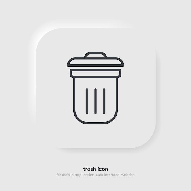 3d red trash delete recycle cleaning clean erase cross vector icon symbol sign emblem