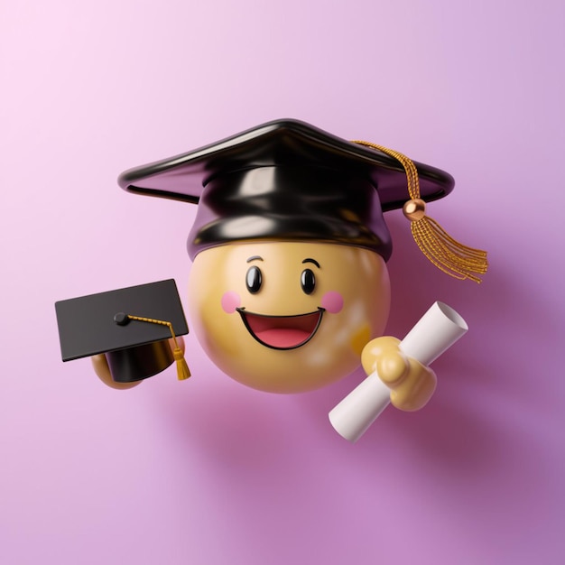 Vector 3d render illustration of a graduation cap