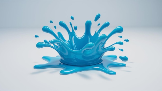 Vector 3d render illustration of a water splash