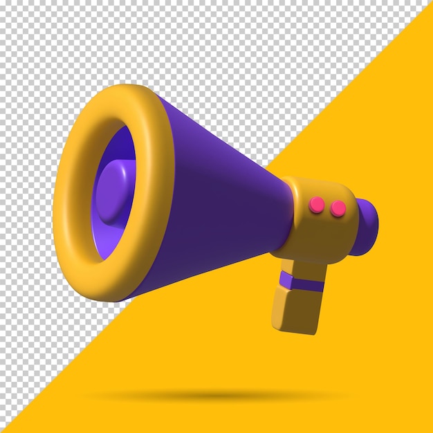 3d render mehaphone icon vector based