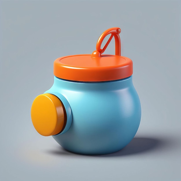 Vector 3d render of orange soda bottle 3d render of orange soda bottle