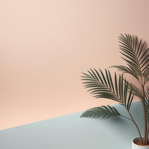 Vector 3d render of a palm tree on pink background 3d render of a palm tree on pink background 3d re