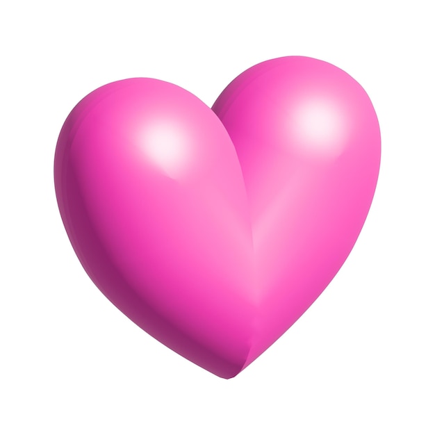 3d rendered cute love heart icon