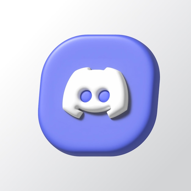 Vector 3d rendered discord logo