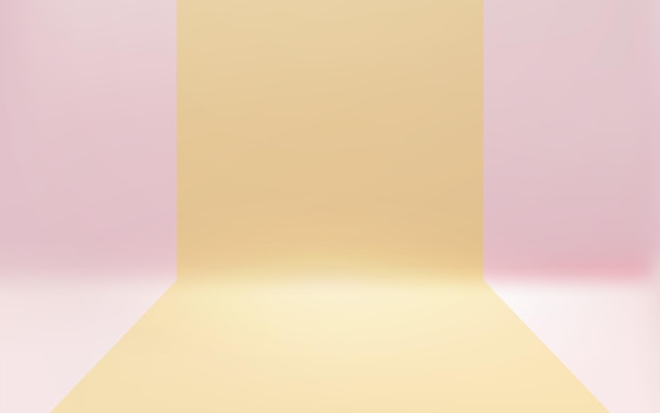 Vector 흰색 커튼 쇼케이스 벡터 3d 분홍색 배경 251022가 있는 3d 렌더링된 고급 로즈 골드 연단