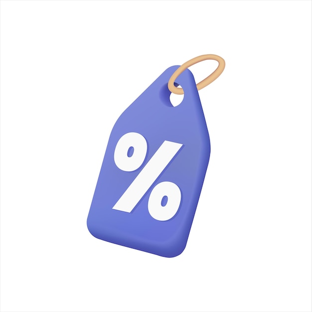 3d 렌더링된 판매 태그