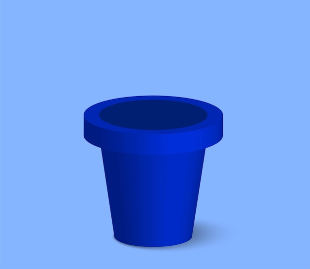 Vettore illustrazione di un vaso renderizzato in 3d