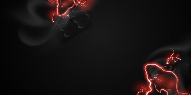暗い背景のカラフルなカジノポーカーチップの3Dレンダリングカジノ背景デザインベクトルイラスト