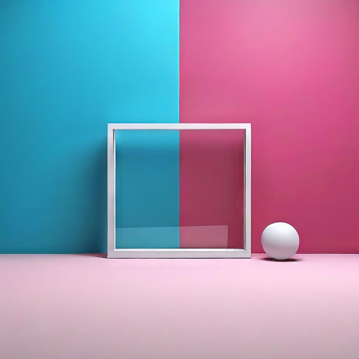 Vector 3d rendering empty room with empty space for your design 3d rendering empty room with empty