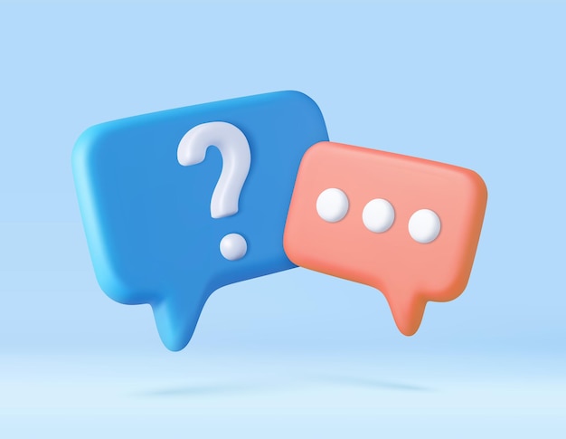 3D-rendering FAQ-icone