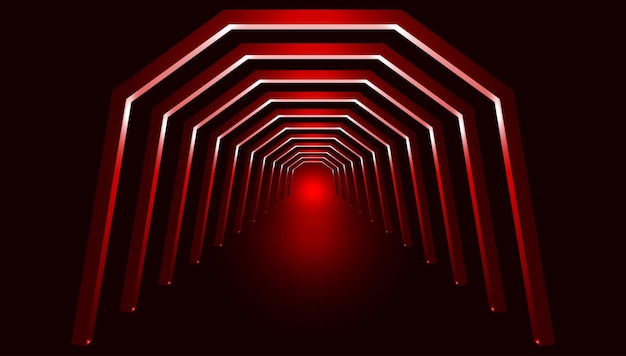 3D-rendering futuristische rode getextureerde gang doorgangsruimte