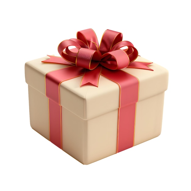 3d rendering gift box isolated on white background