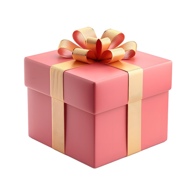 3D rendering gift box isolated on white background