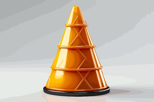 3d rendering orange traffic cones on white background